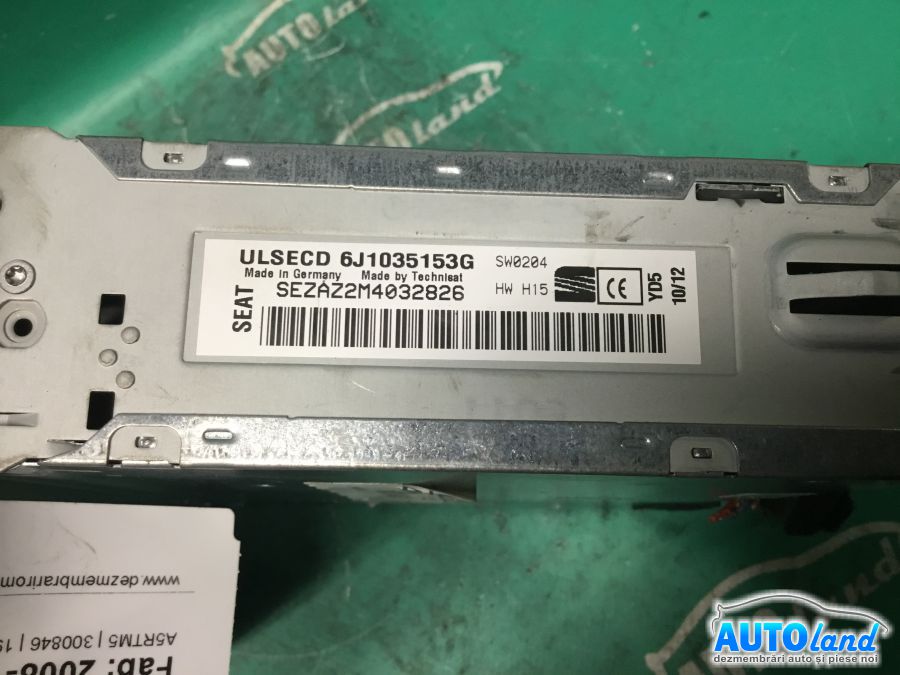 CD Player auto SEAT IBIZA V (6J5) 2008-2025 Cod 49126J1414409