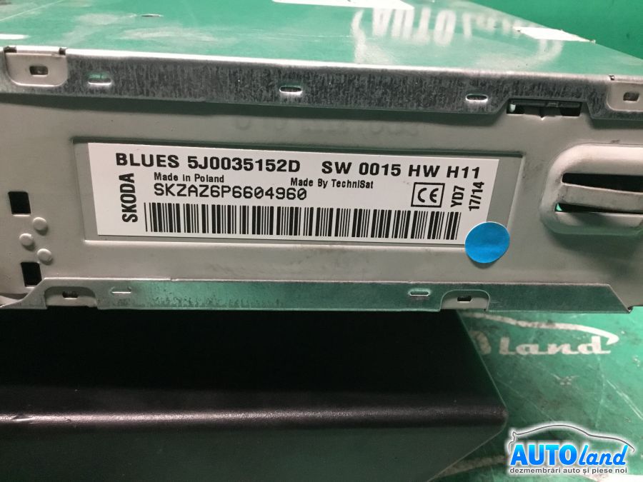 CD Player auto SKODA FABIA 2006-2025 Cod 5J0035152D