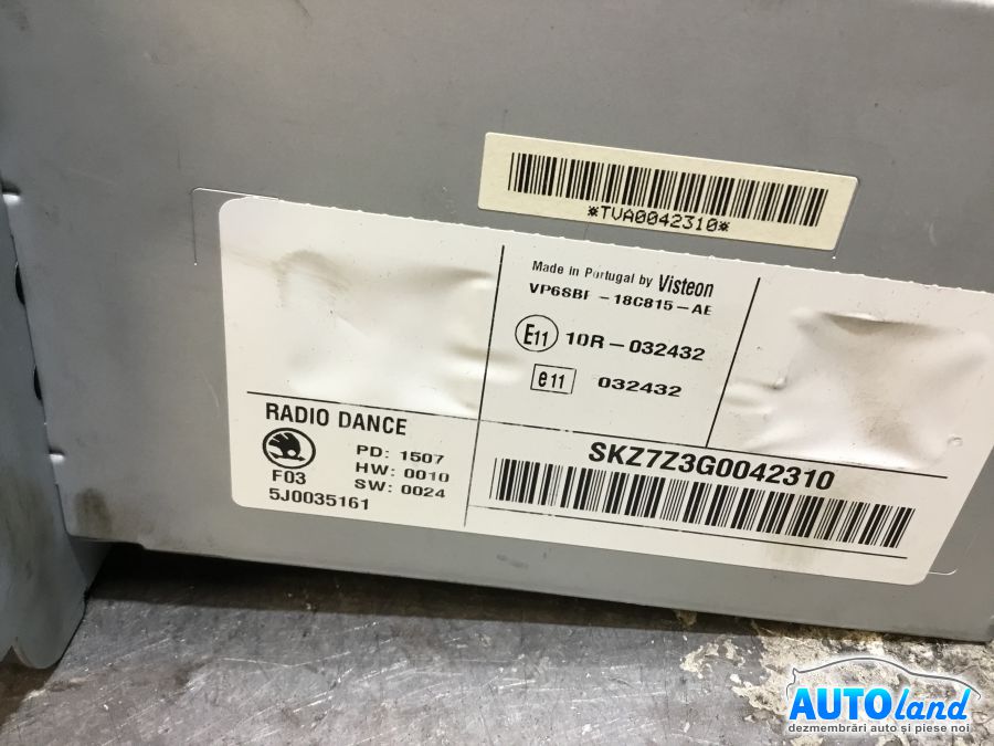 CD Player auto SKODA FABIA 2006-2025 Cod 5J0035161