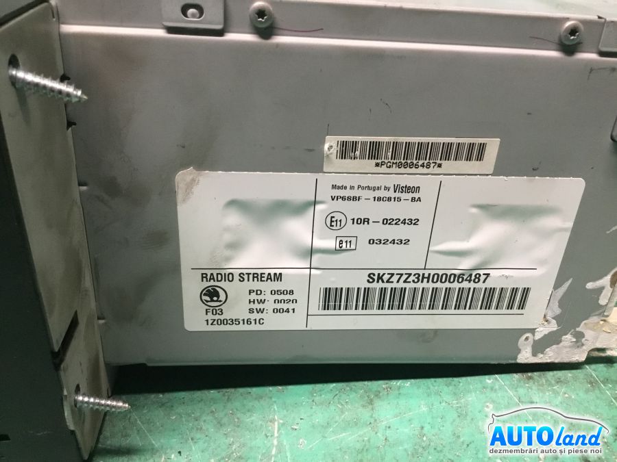 CD Player auto SKODA OCTAVIA (1Z3) 2004-2025 Cod 1Z0035161C