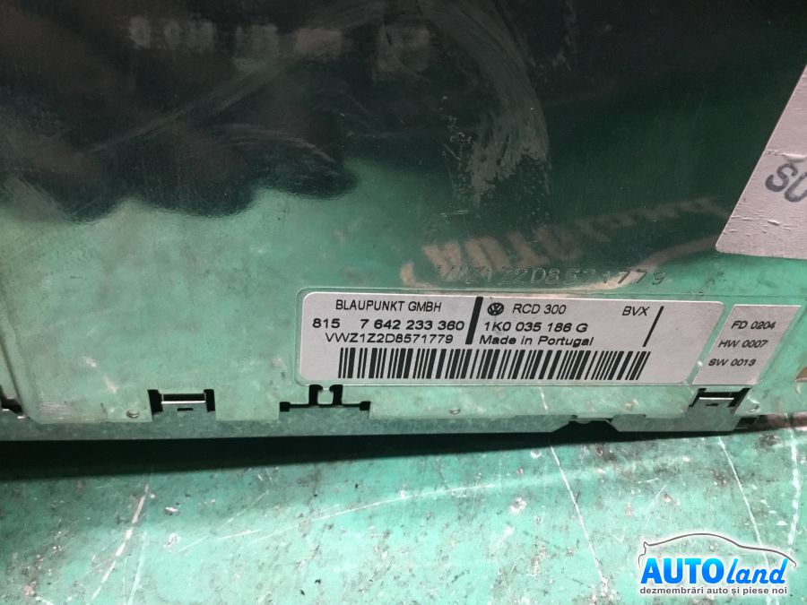 CD Player auto VOLKSWAGEN GOLF V (1K1) 2003-2025 Cod 1K0035186G