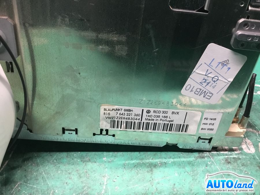 CD Player auto VOLKSWAGEN GOLF V (1K1) 2003-2025 Cod 1K0035186L