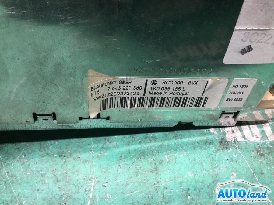 CD Player auto VOLKSWAGEN GOLF V (1K1) 2003-2025 Cod 1K0035186L