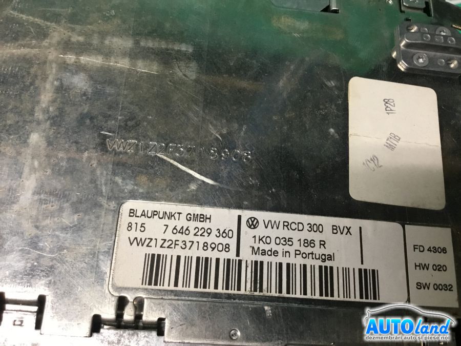 CD Player auto VOLKSWAGEN GOLF V (1K1) 2003-2025 Cod 1K0035186R