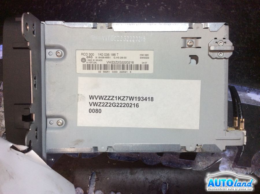 CD Player auto VOLKSWAGEN GOLF V (1K1) 2003-2025 Cod 1K0035186T