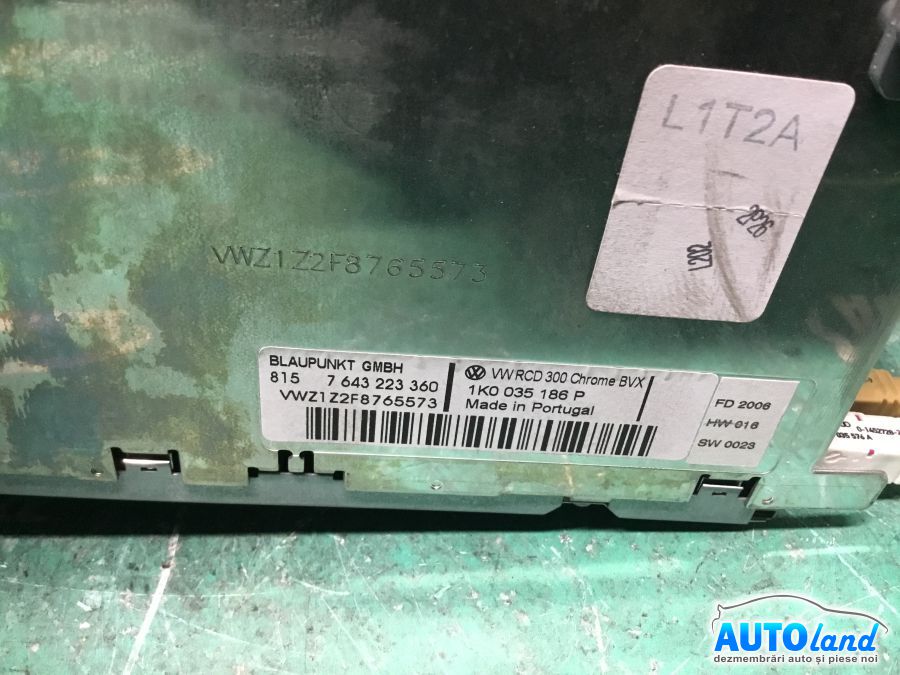 CD Player auto VOLKSWAGEN TOURAN (1T1,1T2) 2003-2025 Cod 1K0035186P
