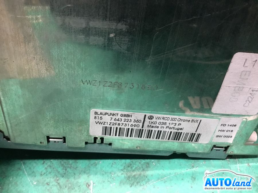 CD Player auto VOLKSWAGEN TOURAN (1T1,1T2) 2003-2025 Cod 1K0035186P