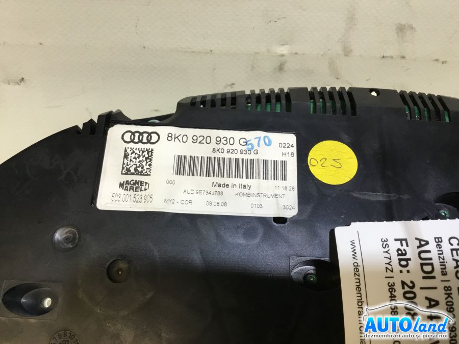 Ceas Bord AUDI A4 Avant (8K5) 2008-2025 Cod 8K0920930G