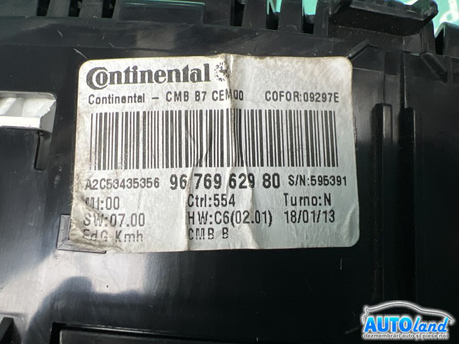 Ceas Bord CITROEN C4 (B7) 2009-2025 Cod 9676962980