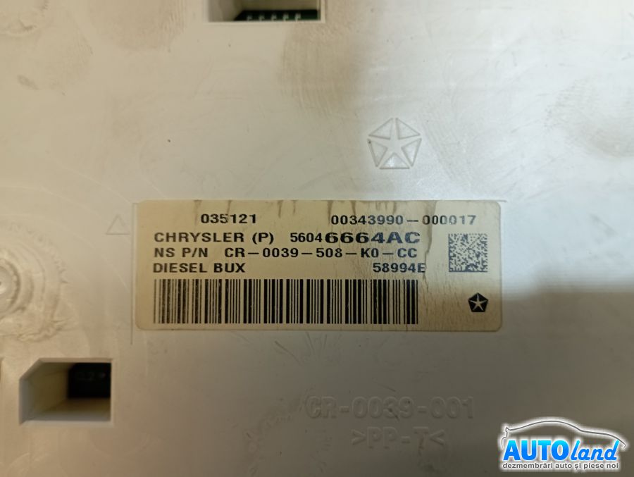 Ceas Bord JEEP GRAND CHEROKEE III 2003-2026 Cod 56046664AC