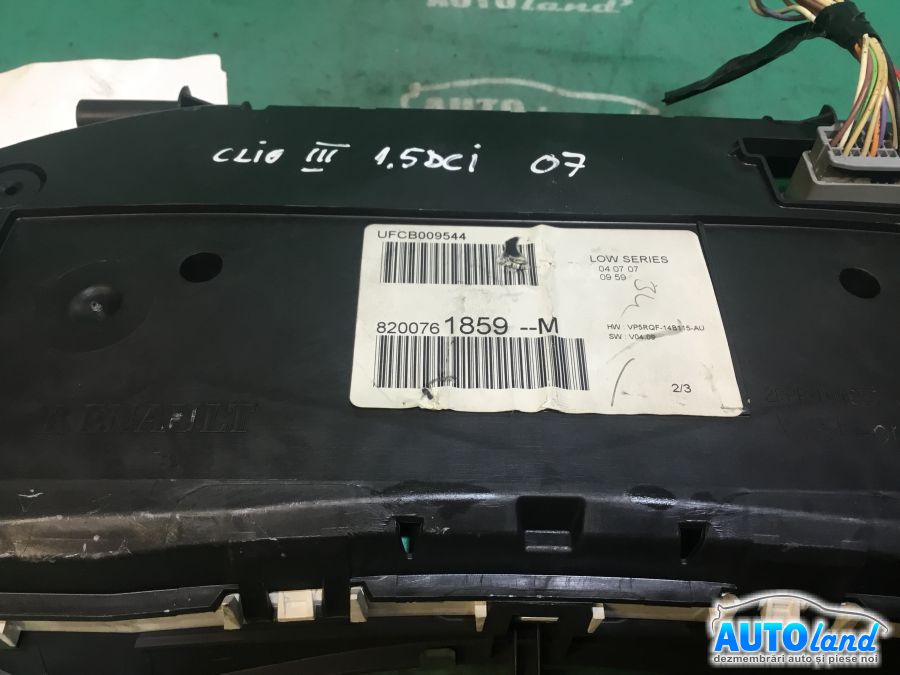 Ceas Bord RENAULT CLIO III (BR0/1,CR0/1) 2005-2025 Cod 8200761859