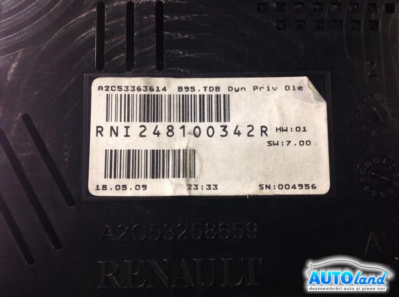 Ceas Bord RENAULT MEGANE III Coupe-Cabriolet (DZ0/1_) 2008-2025 Cod A2C53258659