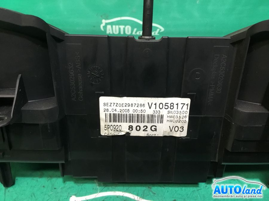 Ceas Bord SEAT ALTEA (5P1) 2004-2025 Cod 5P0920802G