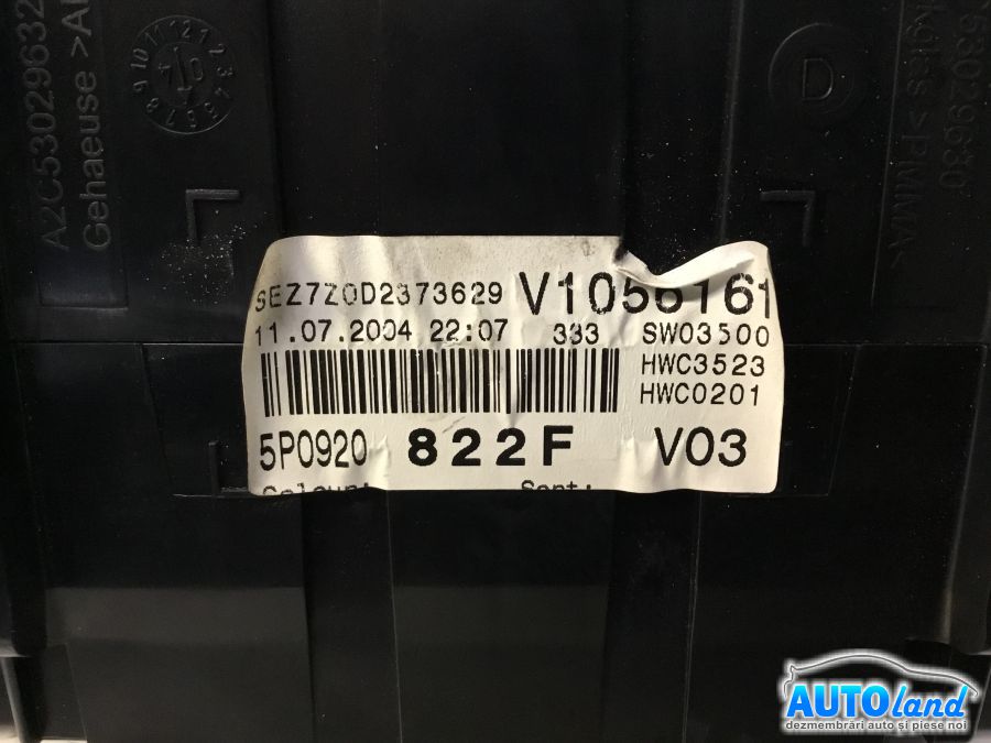 Ceas Bord SEAT ALTEA (5P1) 2004-2025 Cod 5P0920822F