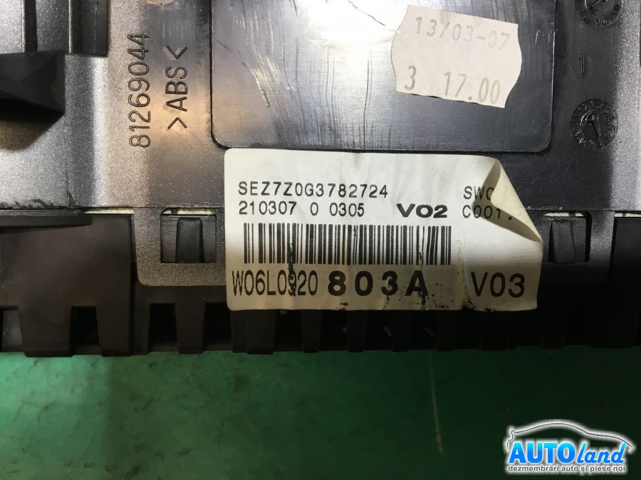 Ceas Bord SEAT IBIZA IV (6J5,6P1) 2008-2017 Cod 06L0920803A
