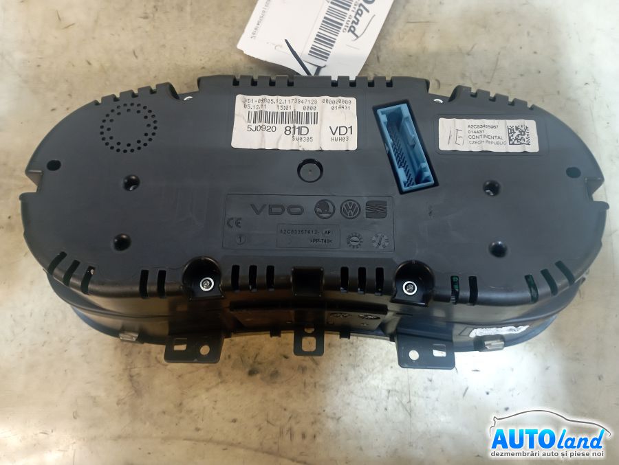 Ceas Bord SKODA FABIA 2006-2025 Cod 5J0920811D