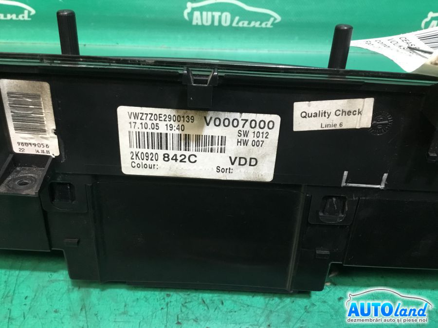 Ceas Bord VOLKSWAGEN CADDY III combi (2KB,2KJ) 2004-2025 Cod 2K0920842C
