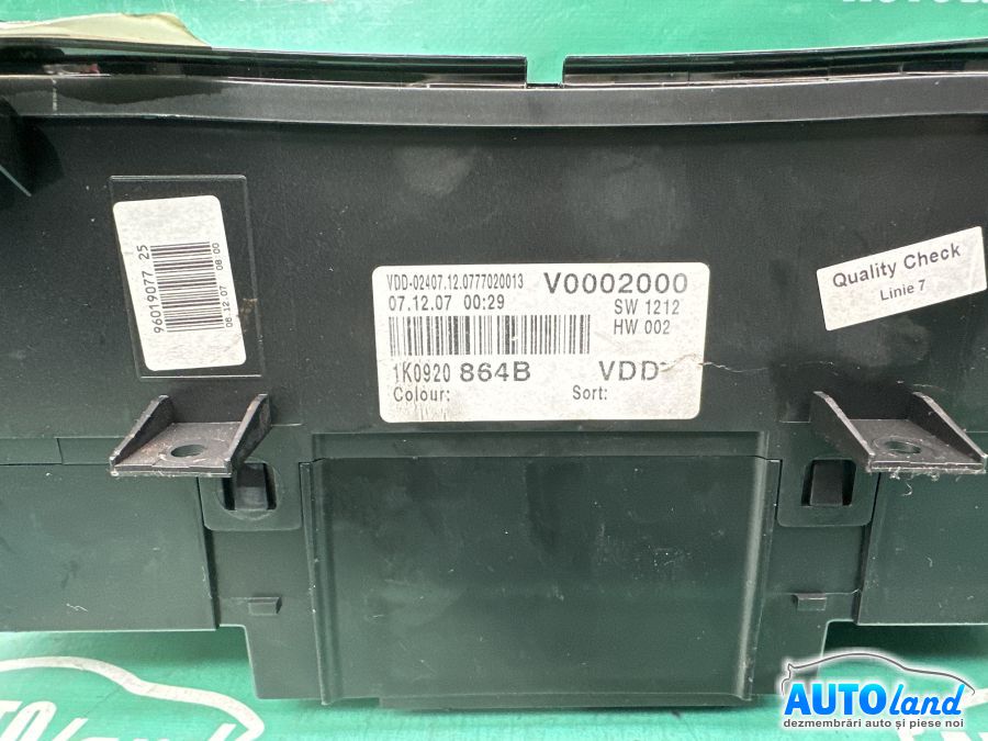 Ceas Bord VOLKSWAGEN GOLF V (1K1) 2003-2025 Cod 1K0920864B