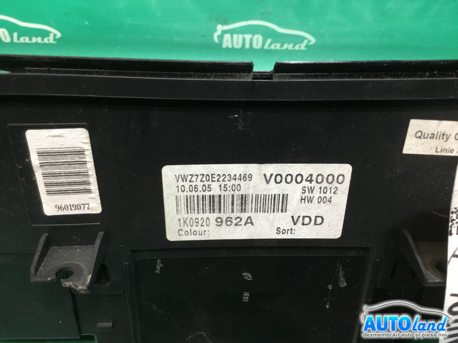 Ceas Bord VOLKSWAGEN GOLF V (1K1) 2003-2025 Cod 1K0920962A