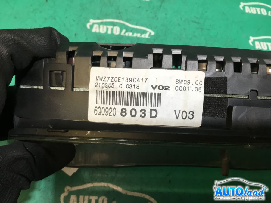 Ceas Bord VOLKSWAGEN POLO (9N_) 2001-2025 Cod 6Q0920803D