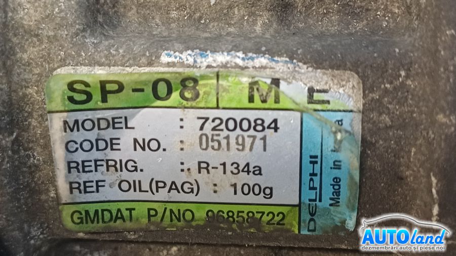 Compresor AC CHEVROLET SPARK 2005-2025 Cod 96858722