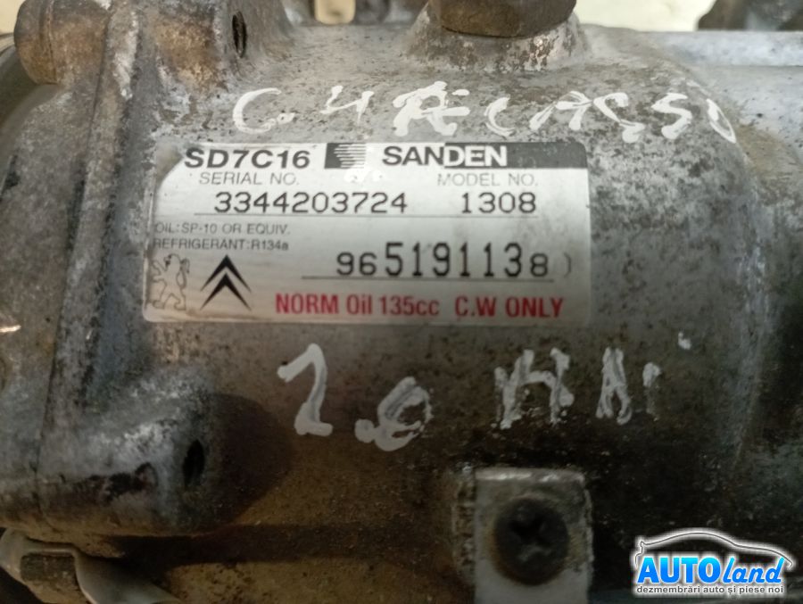 Compresor AC CITROEN C4 Grand Picasso (UA_) 2006-2025 Cod 9651911380