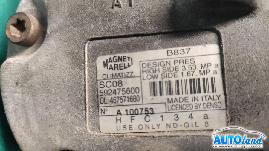 Compresor AC FIAT PUNTO (188) 1999-2012 Cod 592475600