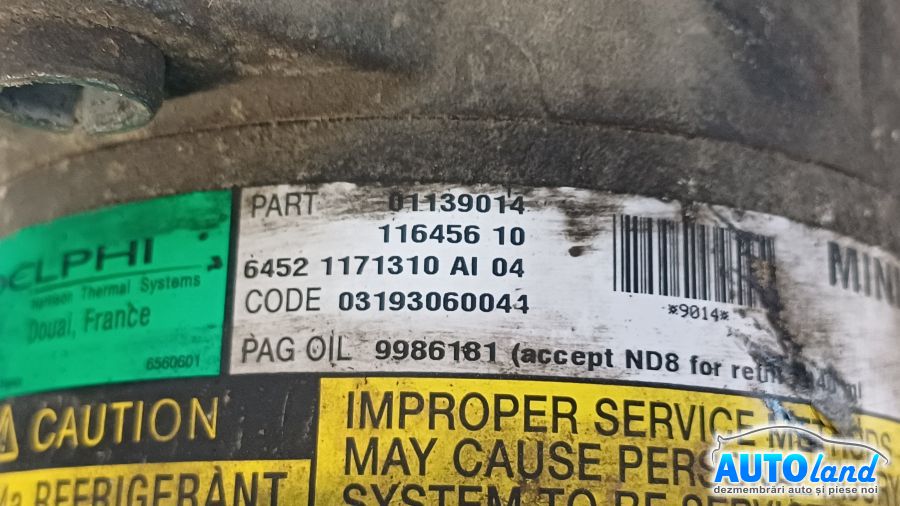 Compresor AC MINI MINI (R50,R53) 2001-2025 Cod 1171310