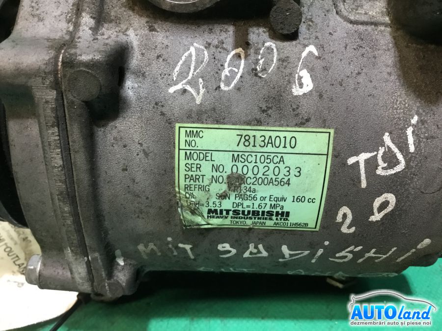 Compresor AC MITSUBISHI OUTLANDER 2006-2025 Cod 7813A010