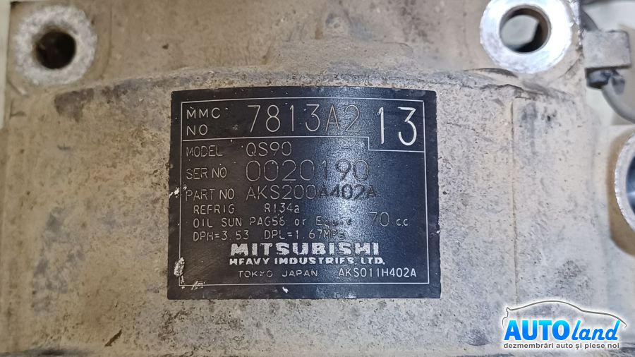 Compresor AC MITSUBISHI OUTLANDER 2006-2025 Cod 7813A213