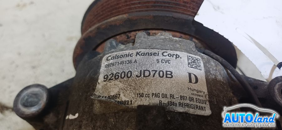 Compresor AC NISSAN QASHQAI (J10,JJ10) 2007-2026 Cod 92600JD70B