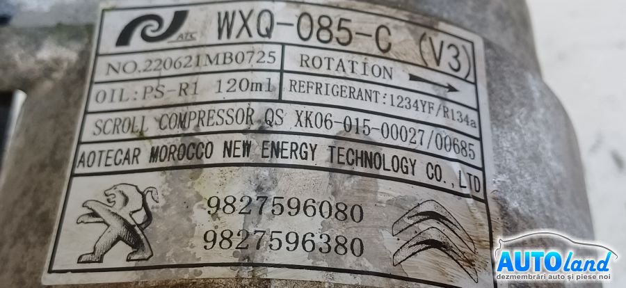 Compresor AC OPEL Corsa F 5-door 2019-2026 Cod 9827596080