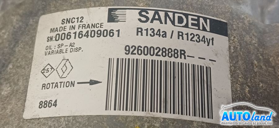 Compresor AC RENAULT CLIO V 2019-2026 Cod 926002888R