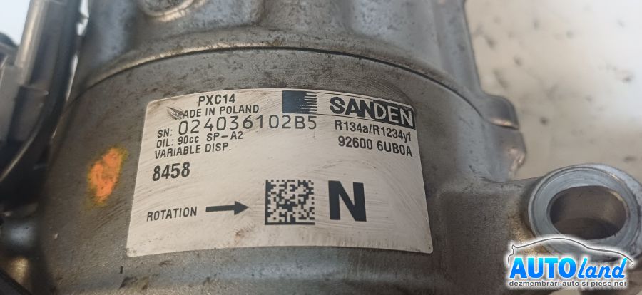 Compresor AC RENAULT CLIO V 2019-2026 Cod 926006UB0A