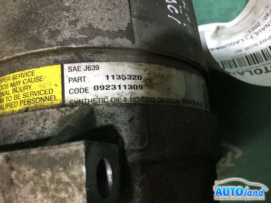 Compresor AC RENAULT LAGUNA II (BG0/1_) 2001-2025 Cod 1135320
