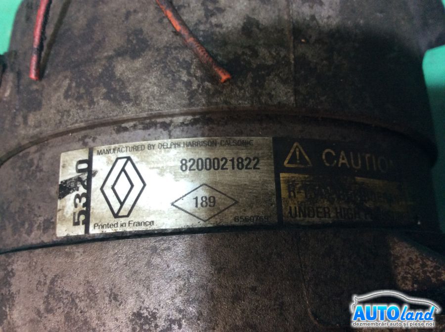 Compresor AC RENAULT LAGUNA II (BG0/1_) 2001-2026 Cod 820021822