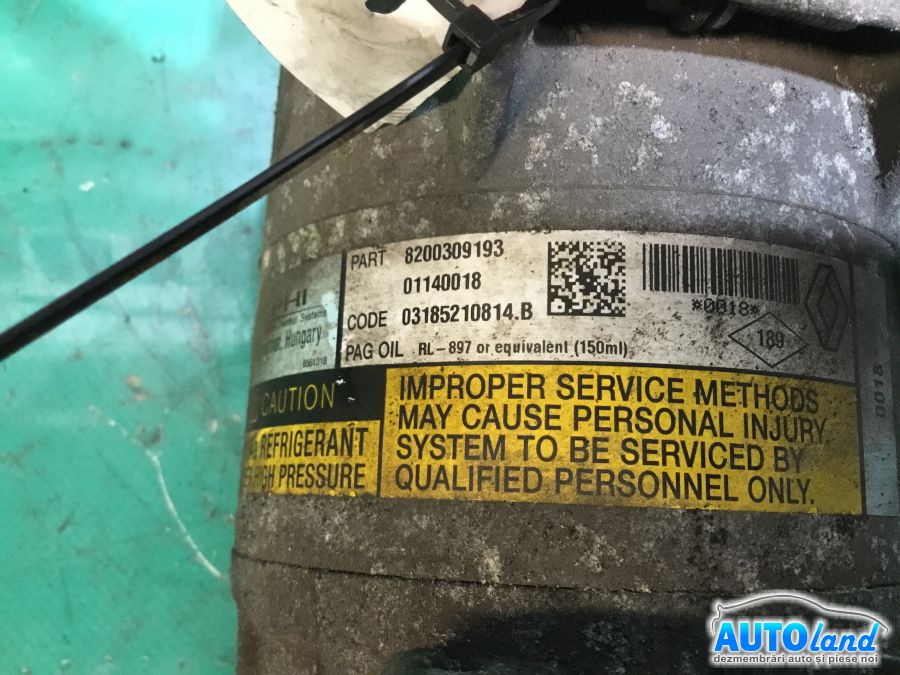 Compresor AC RENAULT LAGUNA II (BG0/1_) 2001-2025 Cod 8200309193