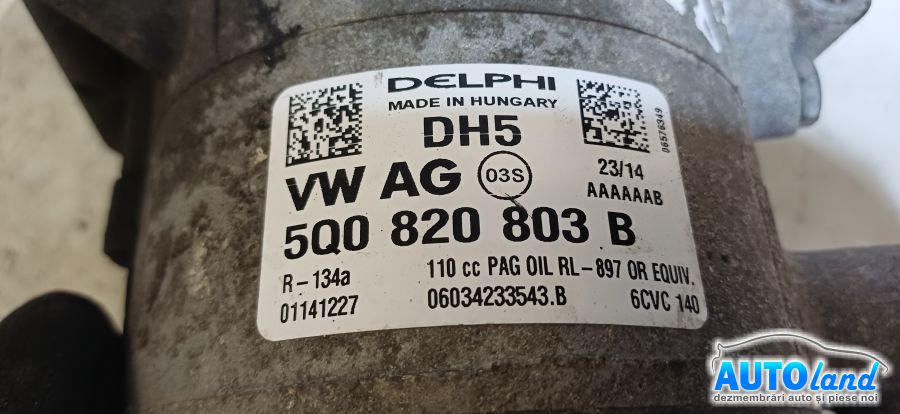 Compresor AC SEAT TOLEDO IV (KG3) 2012-2019 Cod 5Q0820803B