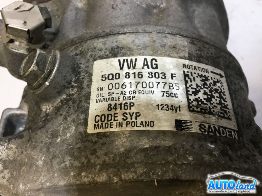 Compresor AC SKODA FABIA 2006-2025 Cod 5Q0816803F