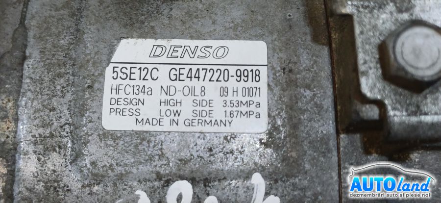 Compresor AC TOYOTA AVENSIS (T25) 2003-2025 Cod 4472209918