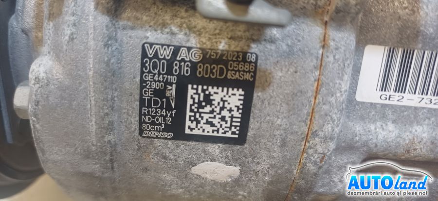 Compresor AC VOLKSWAGEN Golf VIII 2020-2026 Cod 3Q0816803D