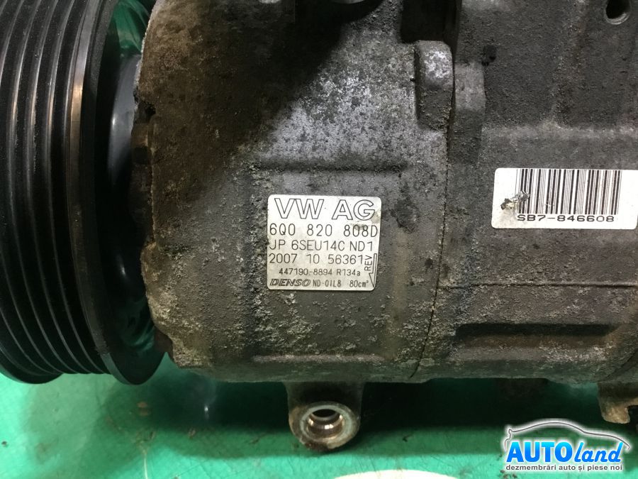 Compresor AC VOLKSWAGEN POLO (9N_) 2001-2025 Cod 6Q0820808D