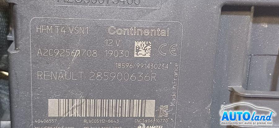 Contact cu Chei Auto RENAULT CAPTUR 2013-2026 Cod 285900636R