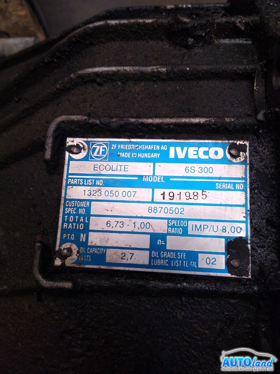 Cutie de viteza manuala IVECO Daily II 1999-2006 Cod 1322407007