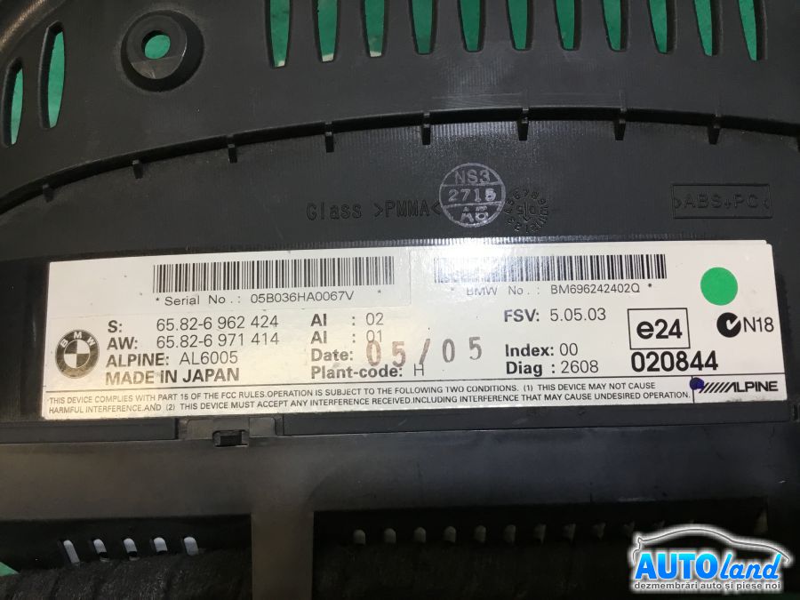 Display BMW 5 (E60) 2003-2025 Cod 6962424