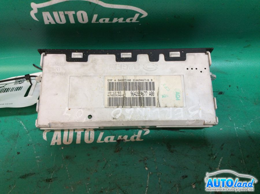 Display CITROEN BERLINGO 2004-2008 Cod 9642824677