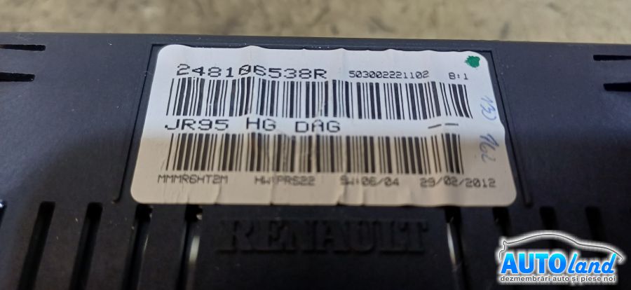 Display RENAULT SCENIC III (JZ0/1_) 2009-2026 Cod 248106538R