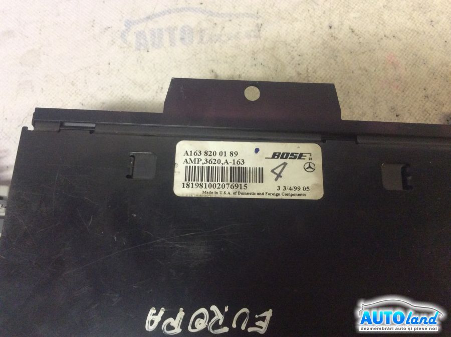 Diverse MERCEDES-BENZ M-CLASS (W163) 1998-2005 Cod 1638200189