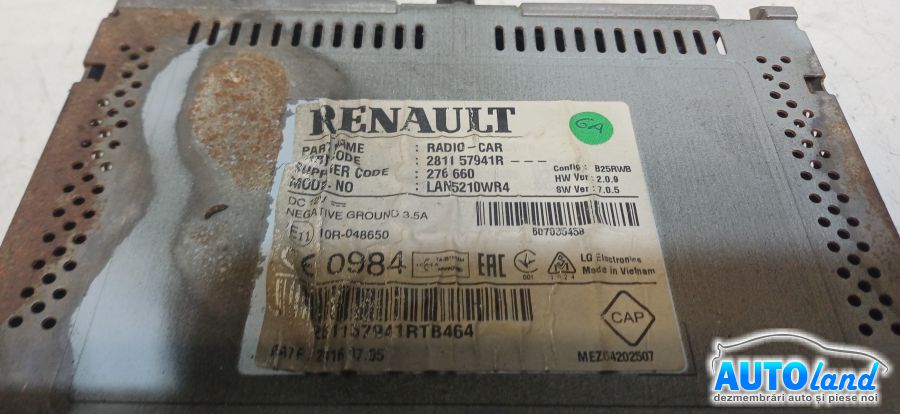 Diverse RENAULT CLIO IV 2012-2026 Cod 281157941R