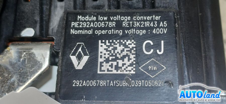 Diverse RENAULT ZOE 2012-2026 Cod 292A00678R